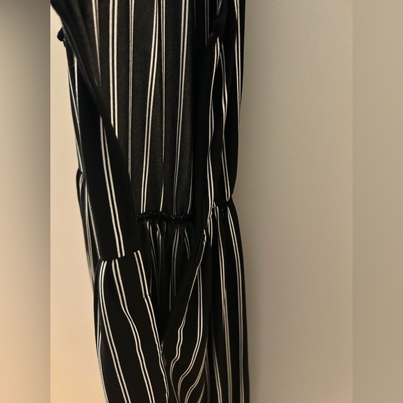 eShakti Black and White Striped Sleeveless Dress, Size Large 12 NWOT - Picture 4 of 15